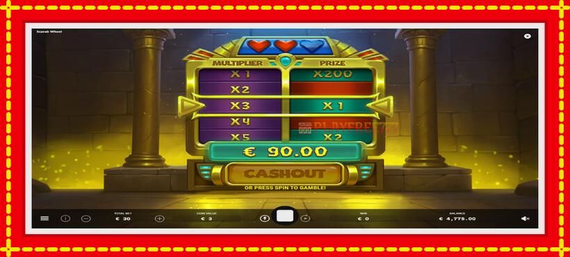 Slot machine Scarab Wheel with access to free game online, picture 4