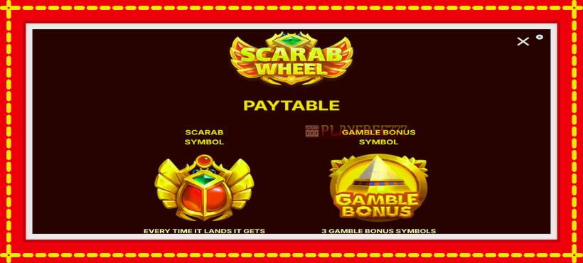 Slot machine Scarab Wheel with access to free game online, picture 5