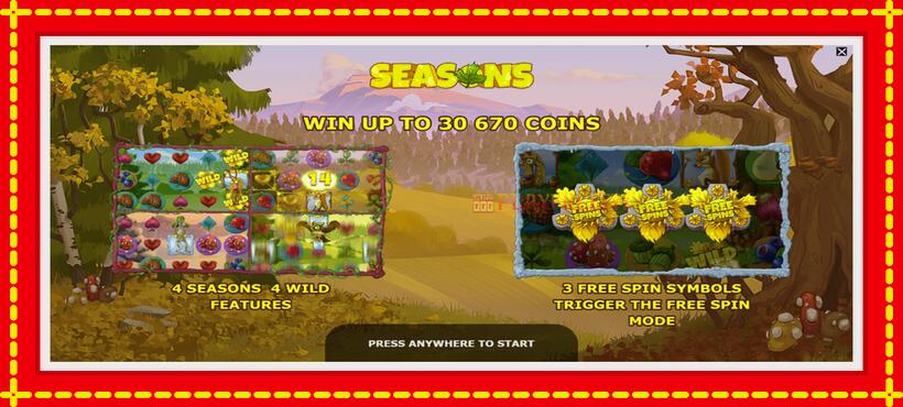 Slot machine Seasons with access to free game online, picture 1