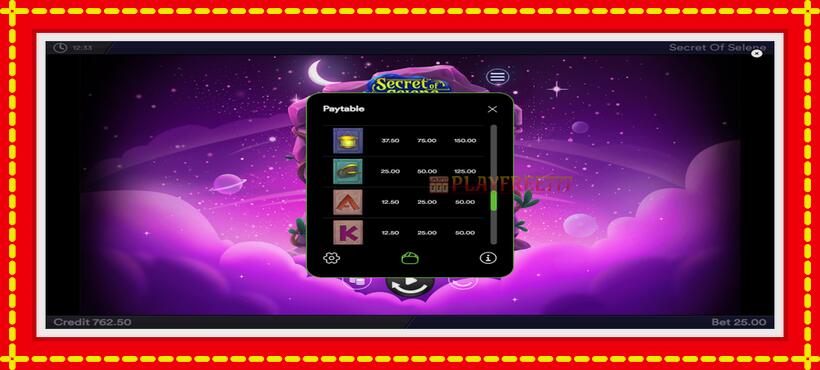 Slot machine Secret of Selene with access to free game online, picture 6