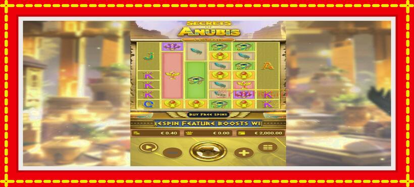 Slot machine Secrets of Anubis with access to free game online, picture 1