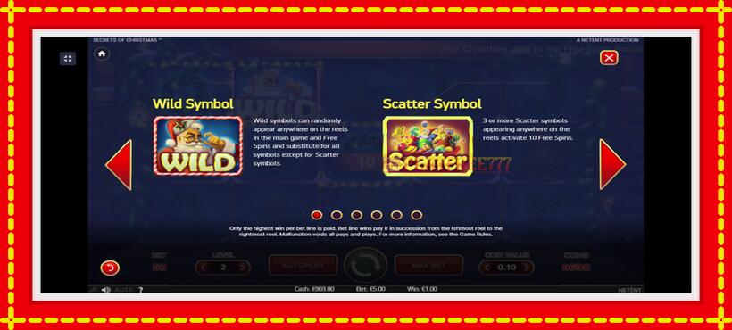 Slot machine Secrets of Christmas with access to free game online, picture 5