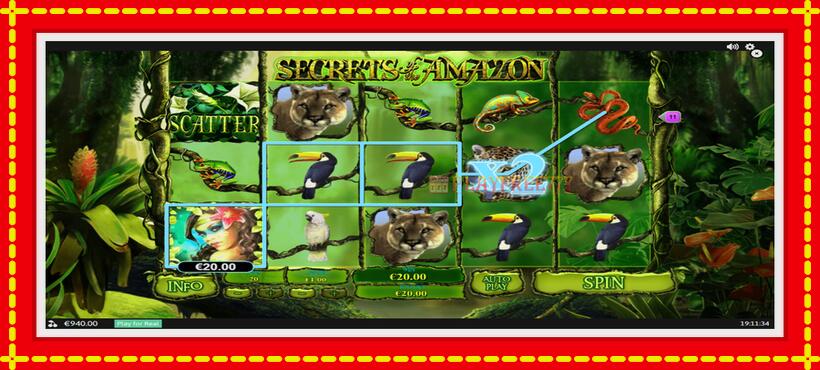 Slot machine Secrets of the Amazon with access to free game online, picture 3