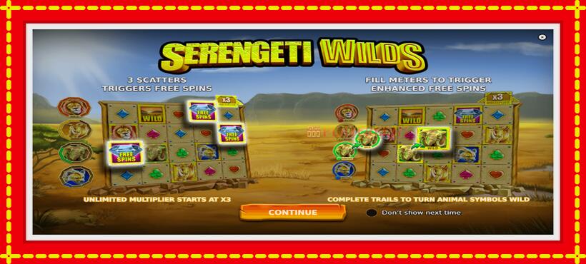 Slot machine Serengeti Wilds with access to free game online, picture 1