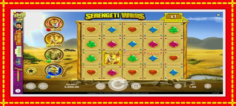 Slot machine Serengeti Wilds with access to free game online, picture 2