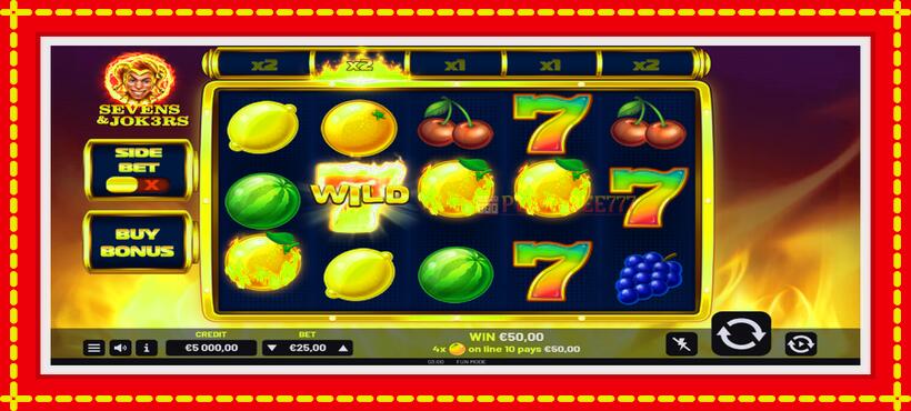 Slot machine Sevens & Jok3rs with access to free game online, picture 3