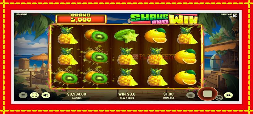 Slot machine Shake and Win with access to free game online, picture 2