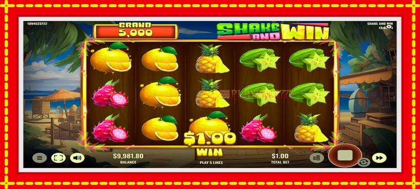 Slot machine Shake and Win with access to free game online, picture 3