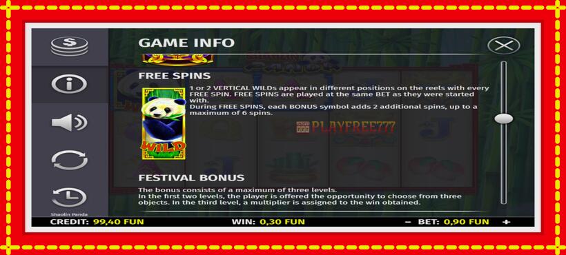 Slot machine Shaolin Panda with access to free game online, picture 5