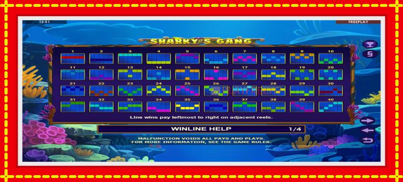 Slot machine Sharkys Gang with access to free game online, picture 5