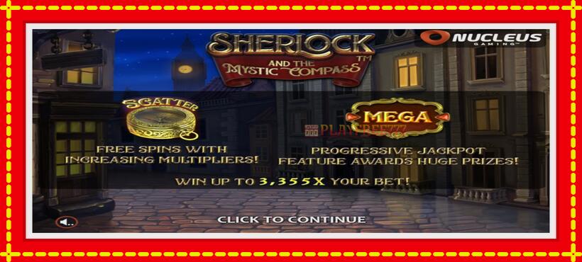 Slot machine Sherlock and the Mystic Compass with access to free game online, picture 1