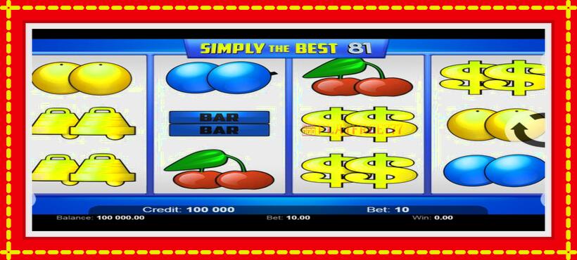 Slot machine Simply The Best 81 with access to free game online, picture 1