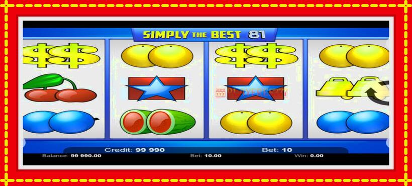 Slot machine Simply The Best 81 with access to free game online, picture 2