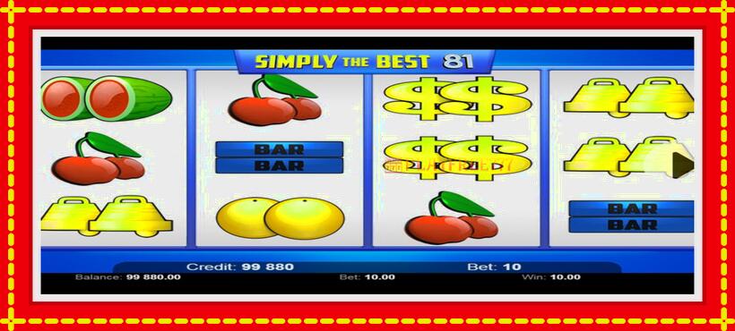 Slot machine Simply The Best 81 with access to free game online, picture 3