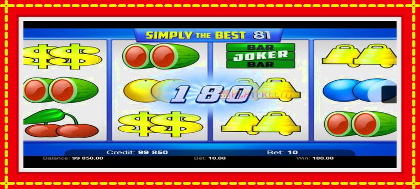 Slot machine Simply The Best 81 with access to free game online, picture 4