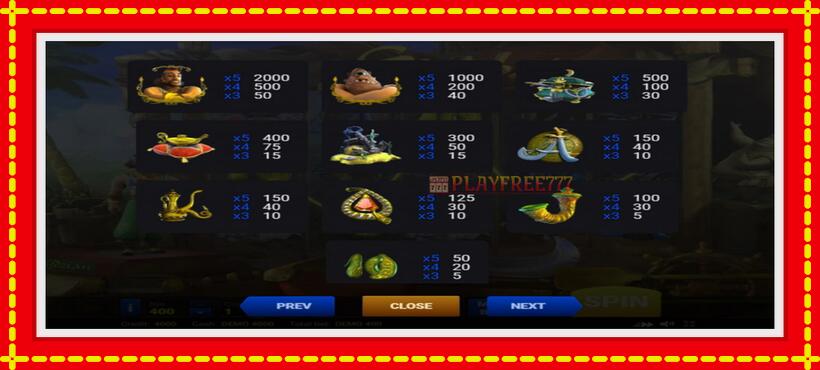 Slot machine Sindbad with access to free game online, picture 3