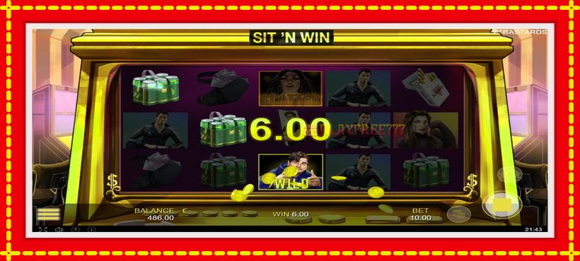 Slot machine Sit N Win with access to free game online, picture 3