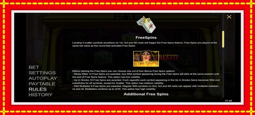 Slot machine Sit N Win with access to free game online, picture 7