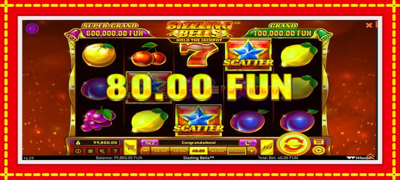 Slot machine Sizzling Bells with access to free game online, picture 4