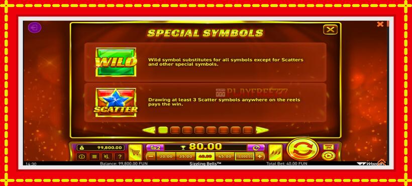 Slot machine Sizzling Bells with access to free game online, picture 5