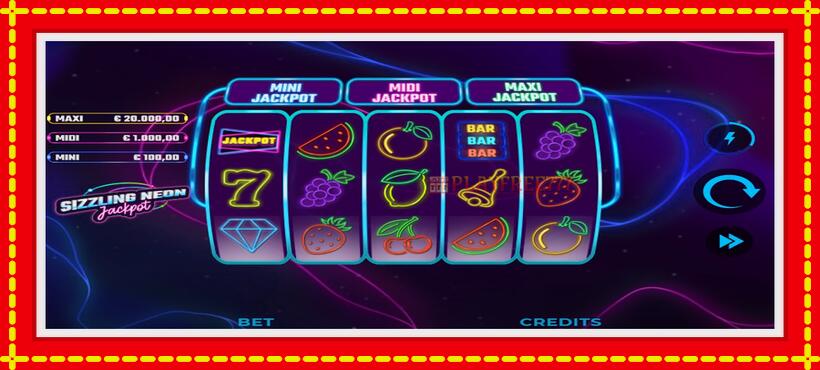 Slot machine Sizzling Neon Jackpot with access to free game online, picture 1