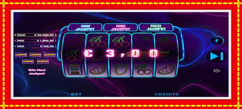 Slot machine Sizzling Neon Jackpot with access to free game online, picture 3