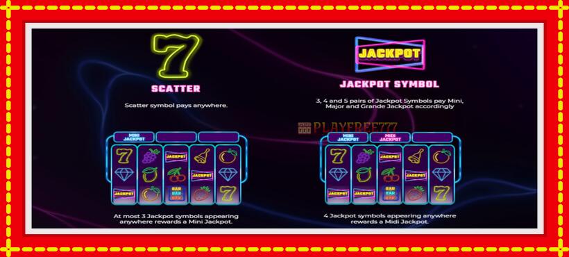 Slot machine Sizzling Neon Jackpot with access to free game online, picture 5