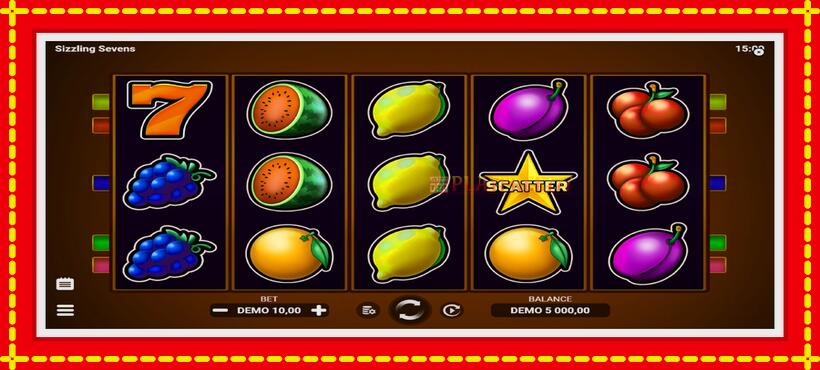 Slot machine Sizzling Sevens with access to free game online, picture 2