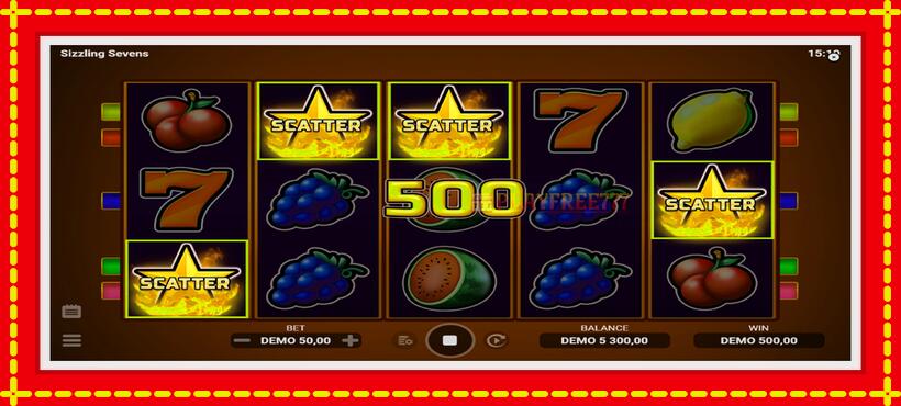 Slot machine Sizzling Sevens with access to free game online, picture 4