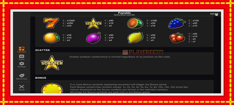 Slot machine Sizzling Sevens Hold & Win with access to free game online, picture 5