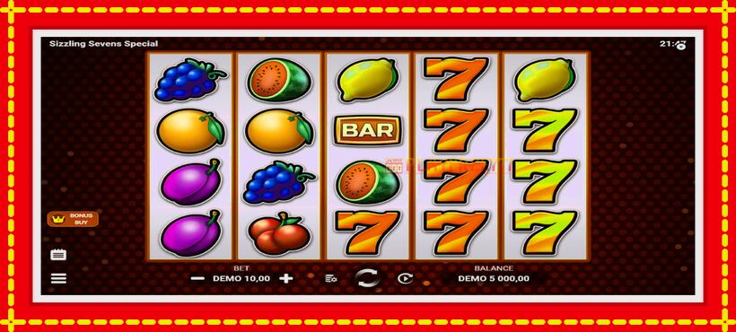 Slot machine Sizzling Sevens Special with access to free game online, picture 2