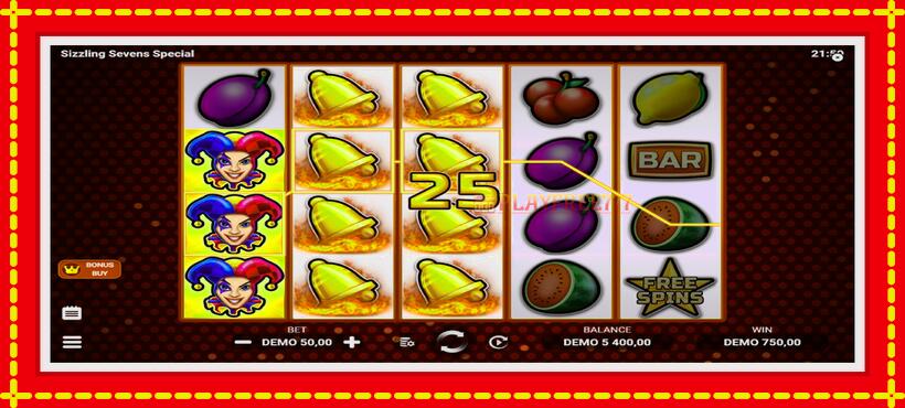 Slot machine Sizzling Sevens Special with access to free game online, picture 4