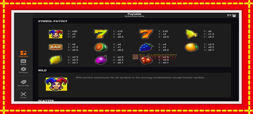 Slot machine Sizzling Sevens Special with access to free game online, picture 5