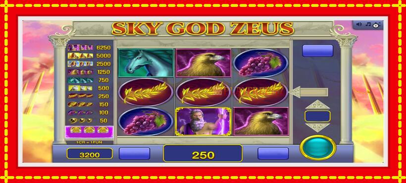 Slot machine Sky God Zeus 3x3 with access to free game online, picture 3