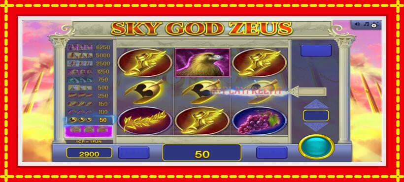 Slot machine Sky God Zeus 3x3 with access to free game online, picture 4