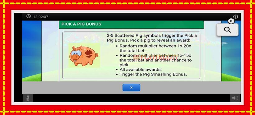 Slot machine Smash the Pig with access to free game online, picture 5