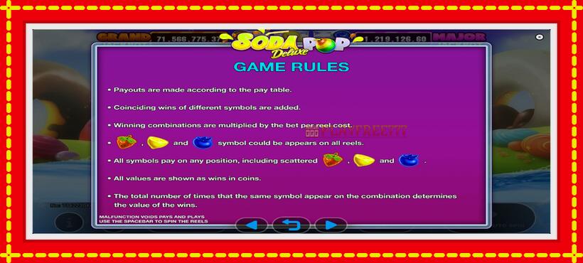 Slot machine Soda Pop Deluxe with access to free game online, picture 6