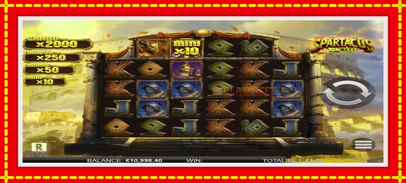 Slot machine Spartacus 10K Ways with access to free game online, picture 2