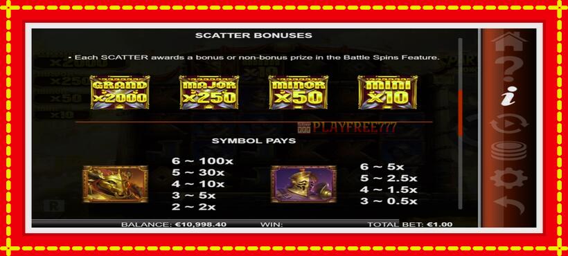 Slot machine Spartacus 10K Ways with access to free game online, picture 5