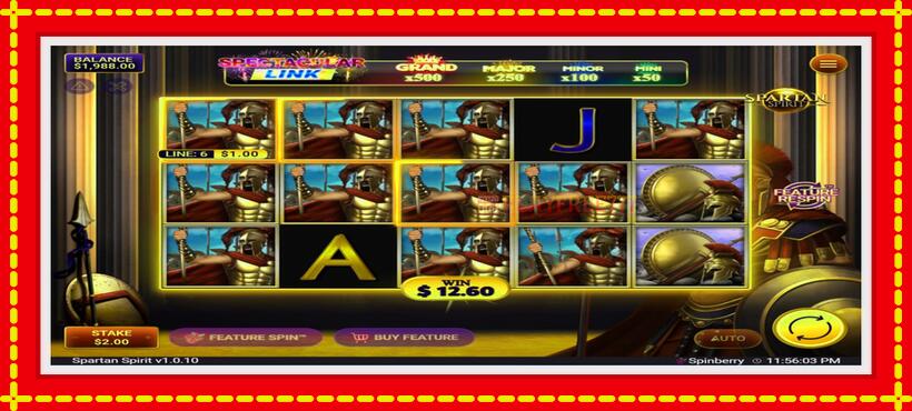 Slot machine Spartan Spirit with access to free game online, picture 3