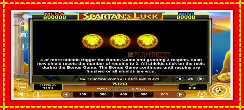 Slot machine Spartans Luck Hold & Win with access to free game online, picture 5