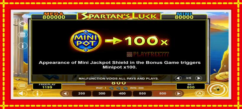 Slot machine Spartans Luck Hold & Win with access to free game online, picture 6