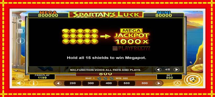 Slot machine Spartans Luck Hold & Win with access to free game online, picture 7