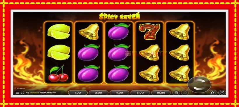 Slot machine Spicy Seven with access to free game online, picture 1