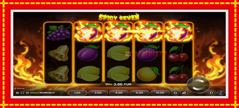 Slot machine Spicy Seven with access to free game online, picture 2