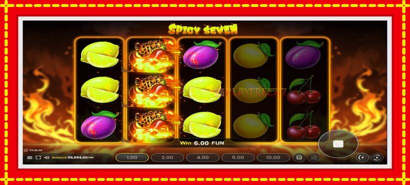 Slot machine Spicy Seven with access to free game online, picture 3