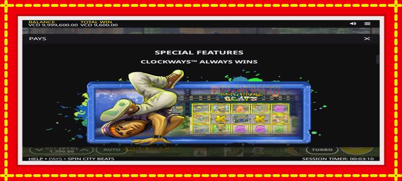 Slot machine Spin City Beats with access to free game online, picture 4