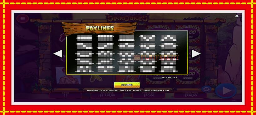 Slot machine Spin Jones and the Golden Idol with access to free game online, picture 7