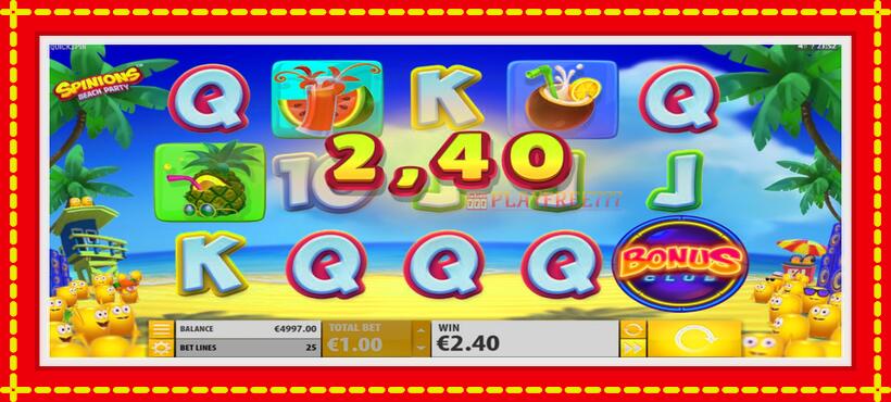 Slot machine Spinions Beach Party with access to free game online, picture 3