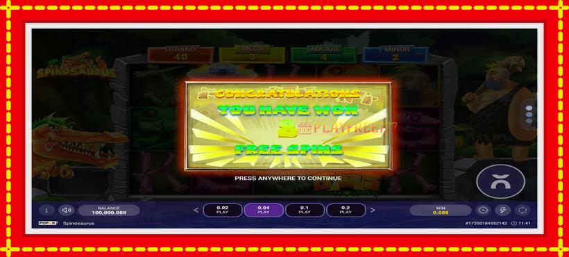 Slot machine Spinosaurus with access to free game online, picture 5